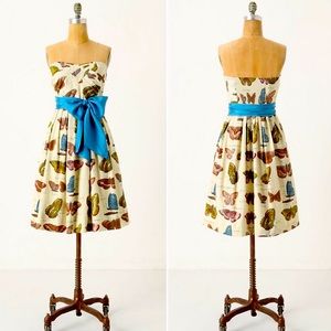 Anthropology Maeve Linen Butterfly 🦋 Dress